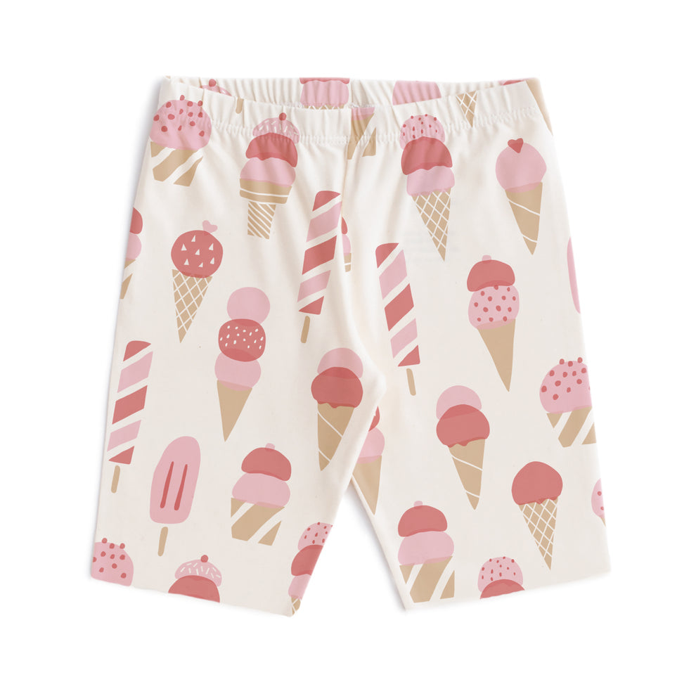 Bike Shorts || Ice Cream Red & Pink