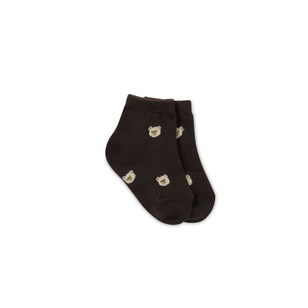 Bobbie Bear Sock || Jacquard Brownie