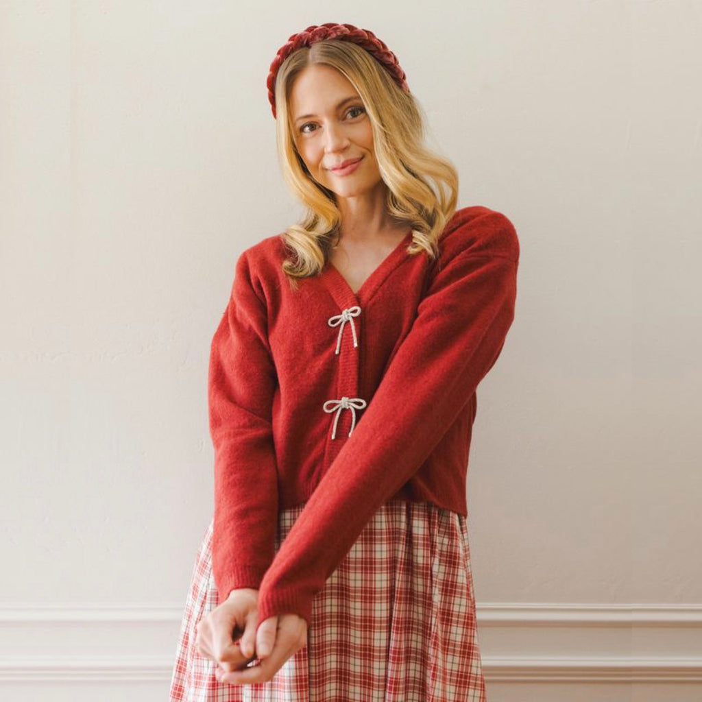 Bow Cardigan || Ruby
