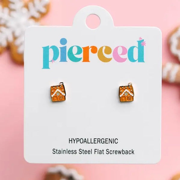 Gingerbread House Earrings