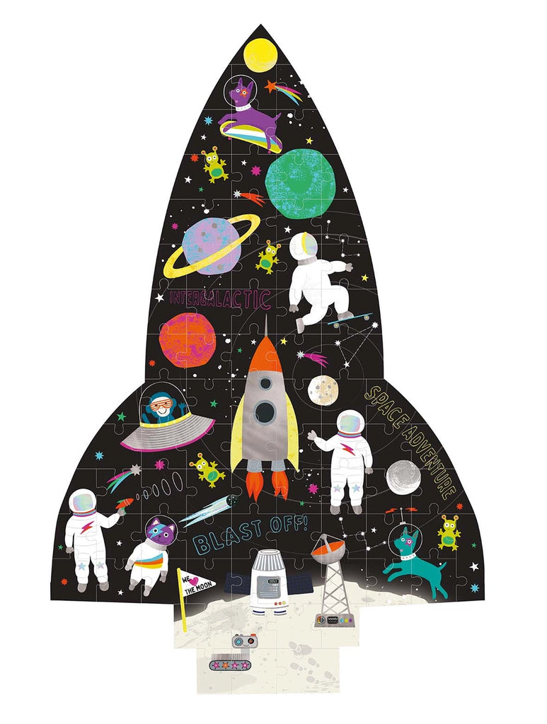 80pc Shaped Puzzle || Space Rocket