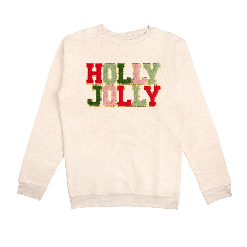 Adult Holly Jolly Patch Sweatshirt