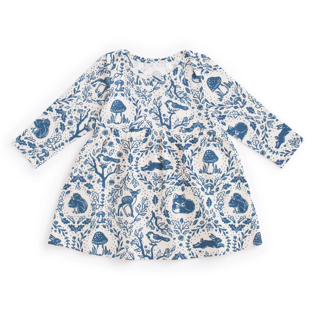 Lausanne Baby Dress || Animal Tapestry Delft Blue