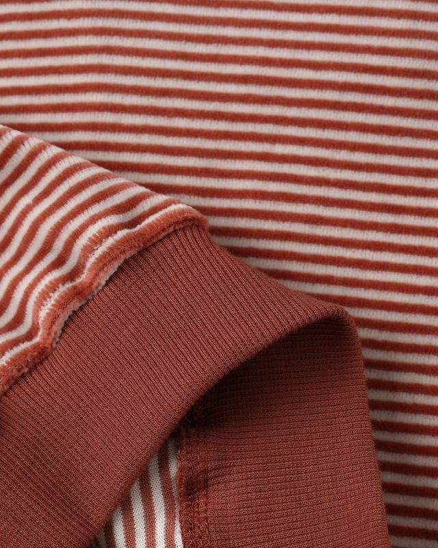 Velour Relaxed Sweatshirt || Candy Stripe