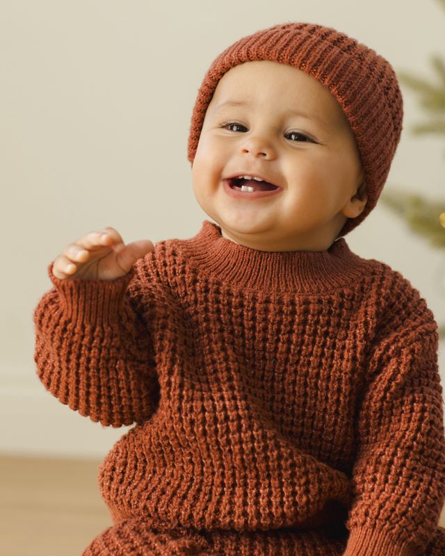 Chunky Knit Sweater || Cranberry
