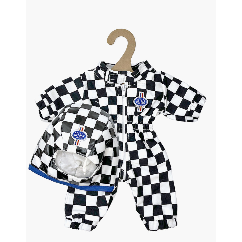 Racing Suit with Helmet || Black and White Check