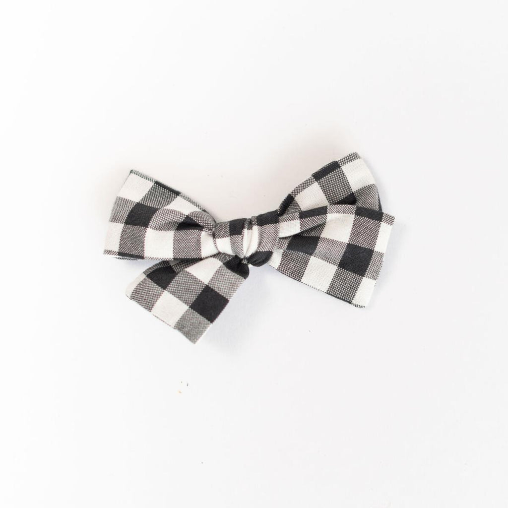 Knotted Bow || Shadow Gingham