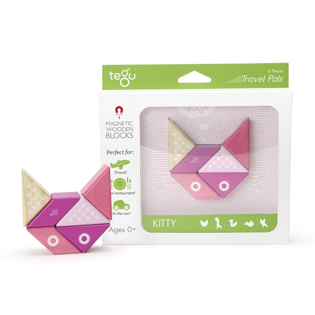 Travel Pals - Magnetic Wooden Block Set || Kitty