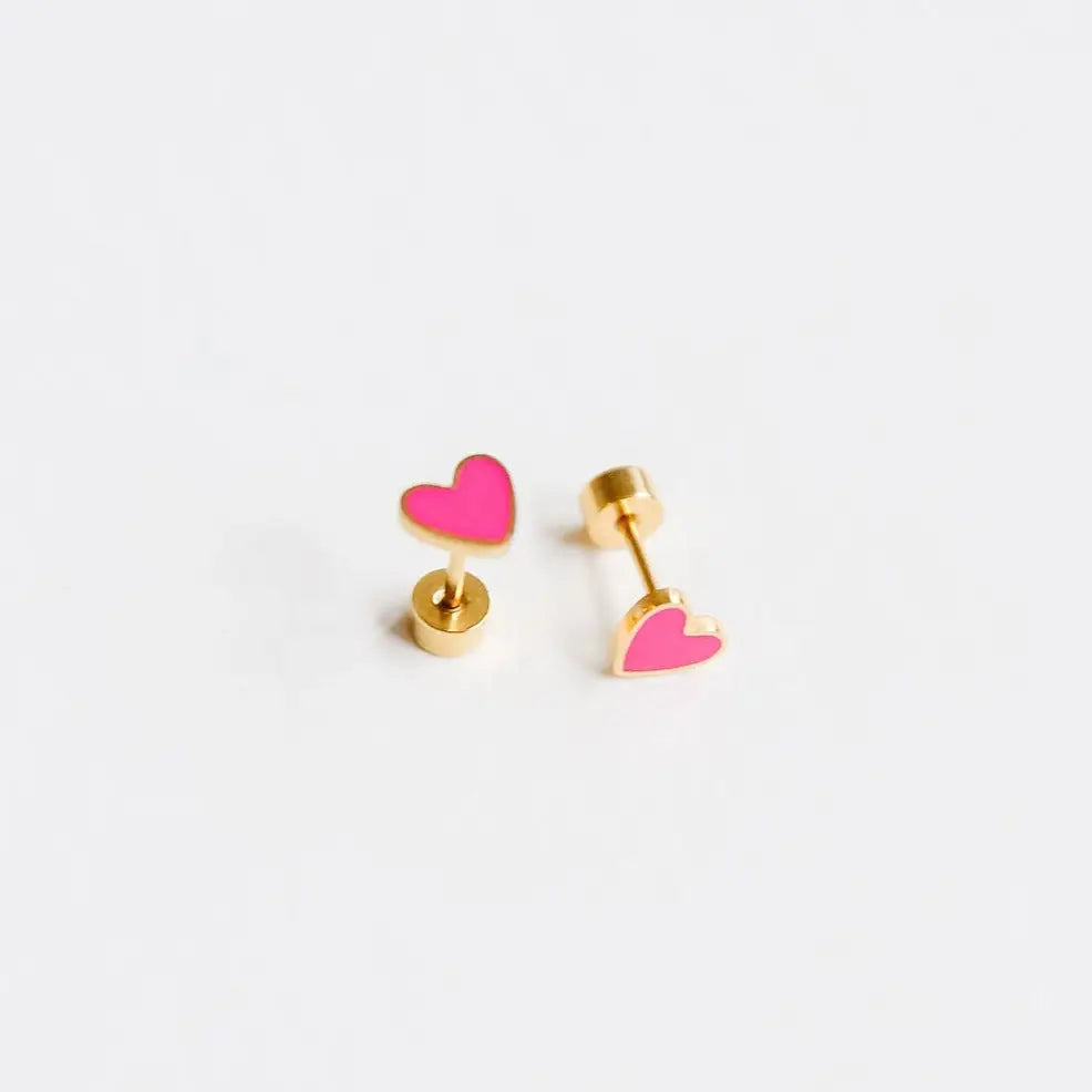 Neon Heart Earrings