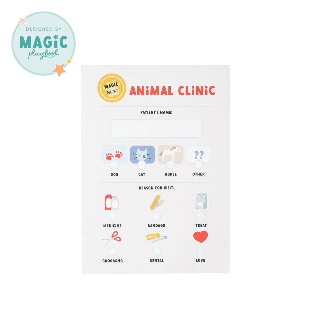 Animal Clinic Pretend Play Notepad