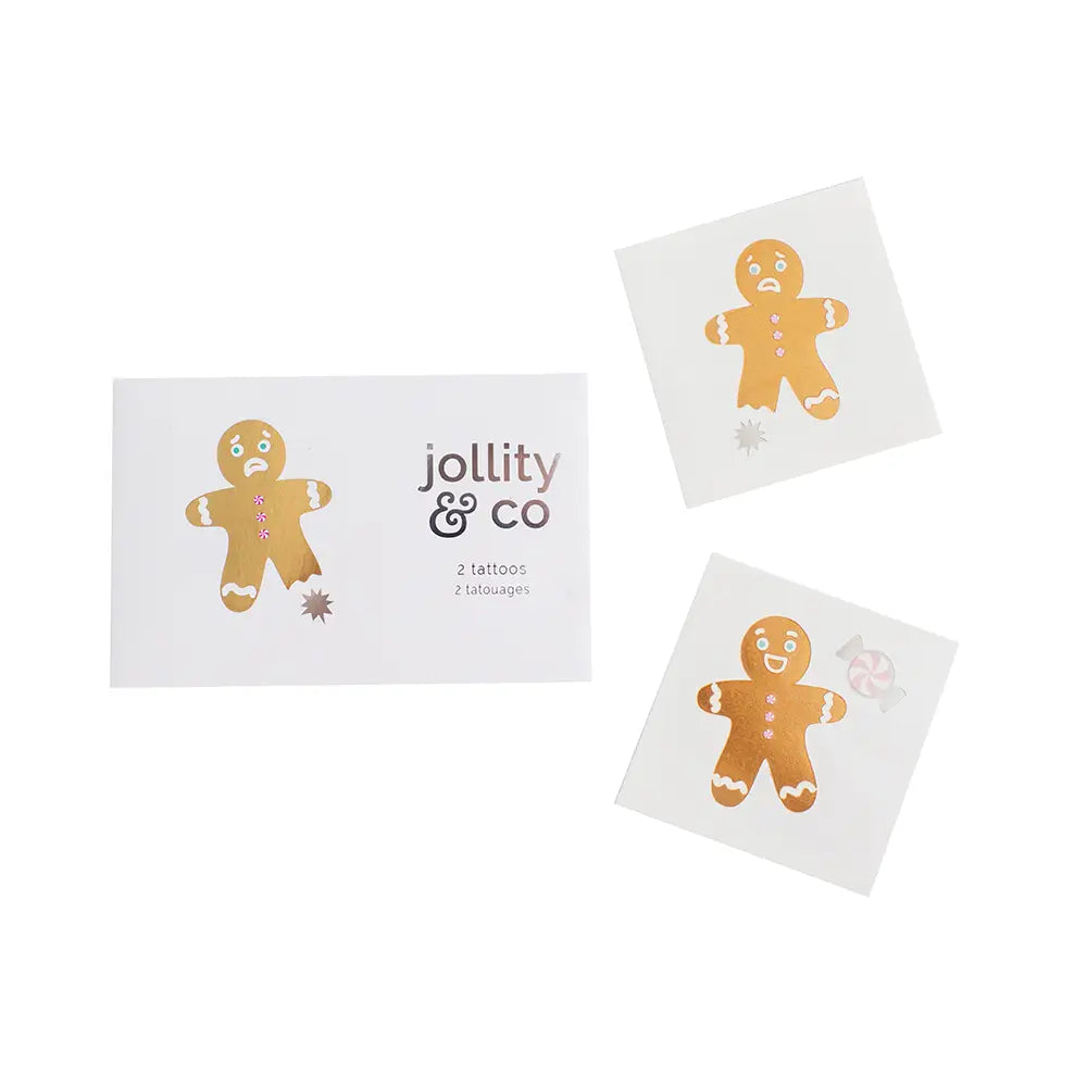 Temporary Tattoos 2 pack || Gingerbread Men
