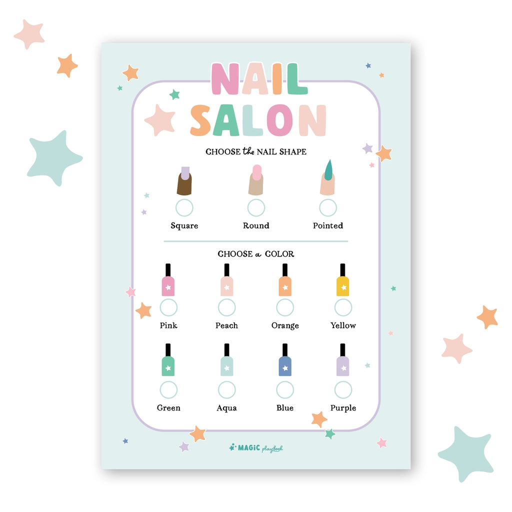 Nail Salon Pretend Play Notepad