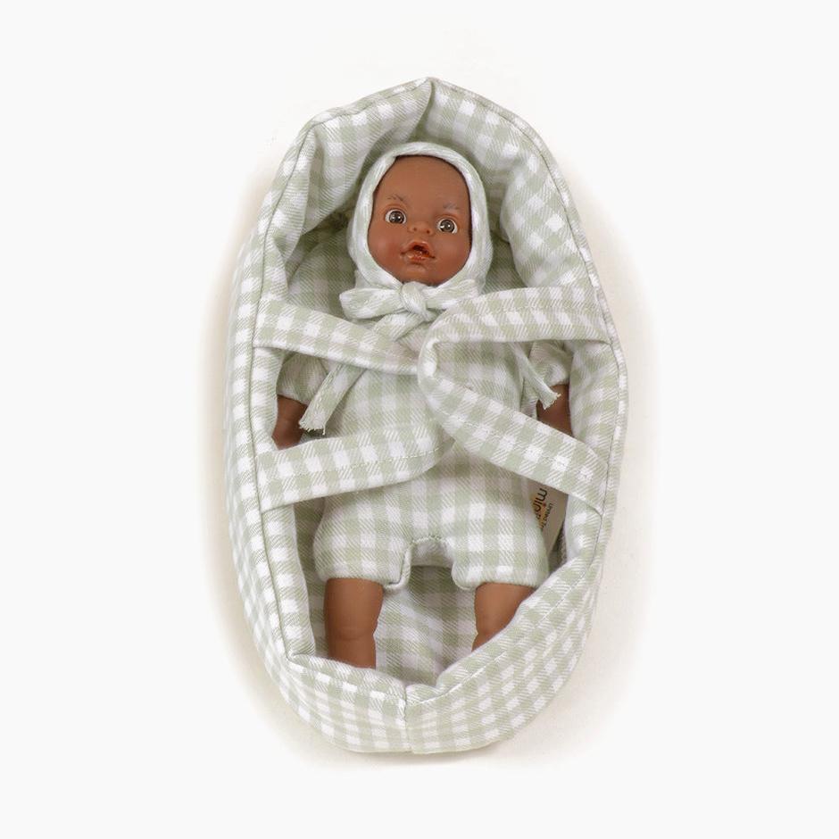 Pio Mini Doll with Bassinet