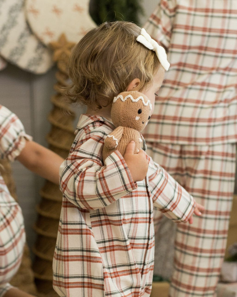 Baby Pajama Romper || Holiday Flannel