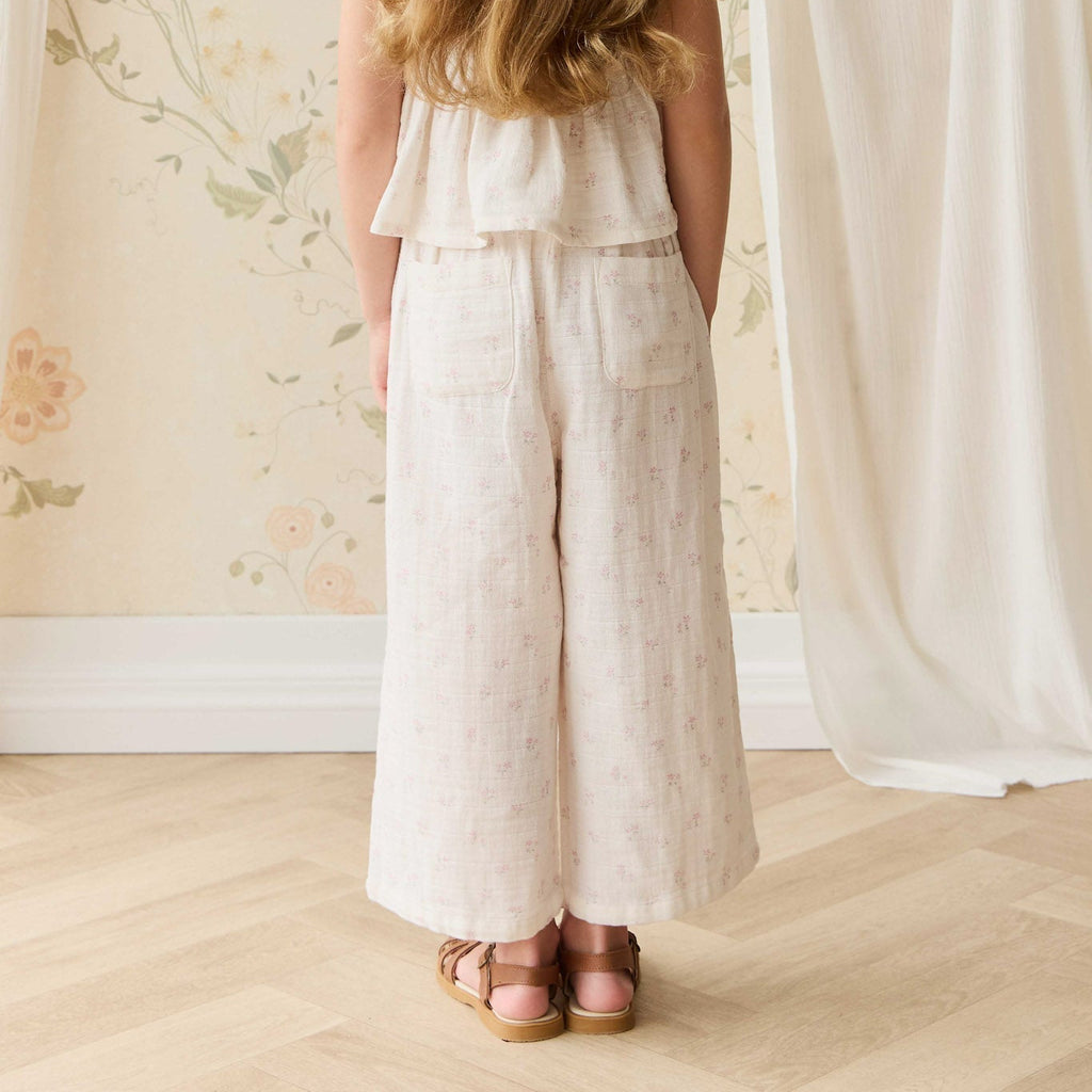 Organic Cotton Muslin Odette Pant || Pauline Pink