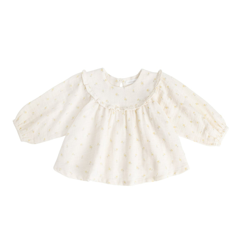 Organic Cotton Muslin Amira Blouse || Vintage Ditsy