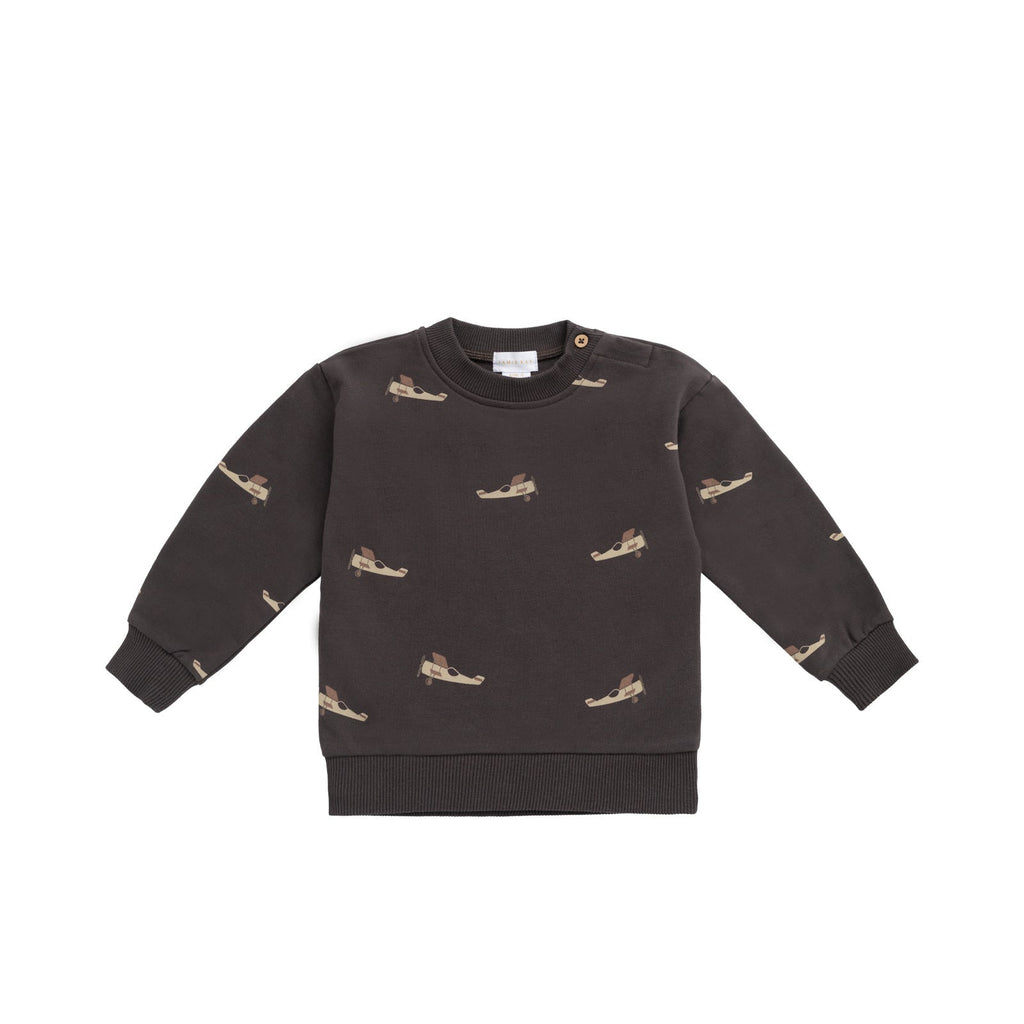 Organic Cotton Peyton Sweatshirt || Pilot Planes Bistre