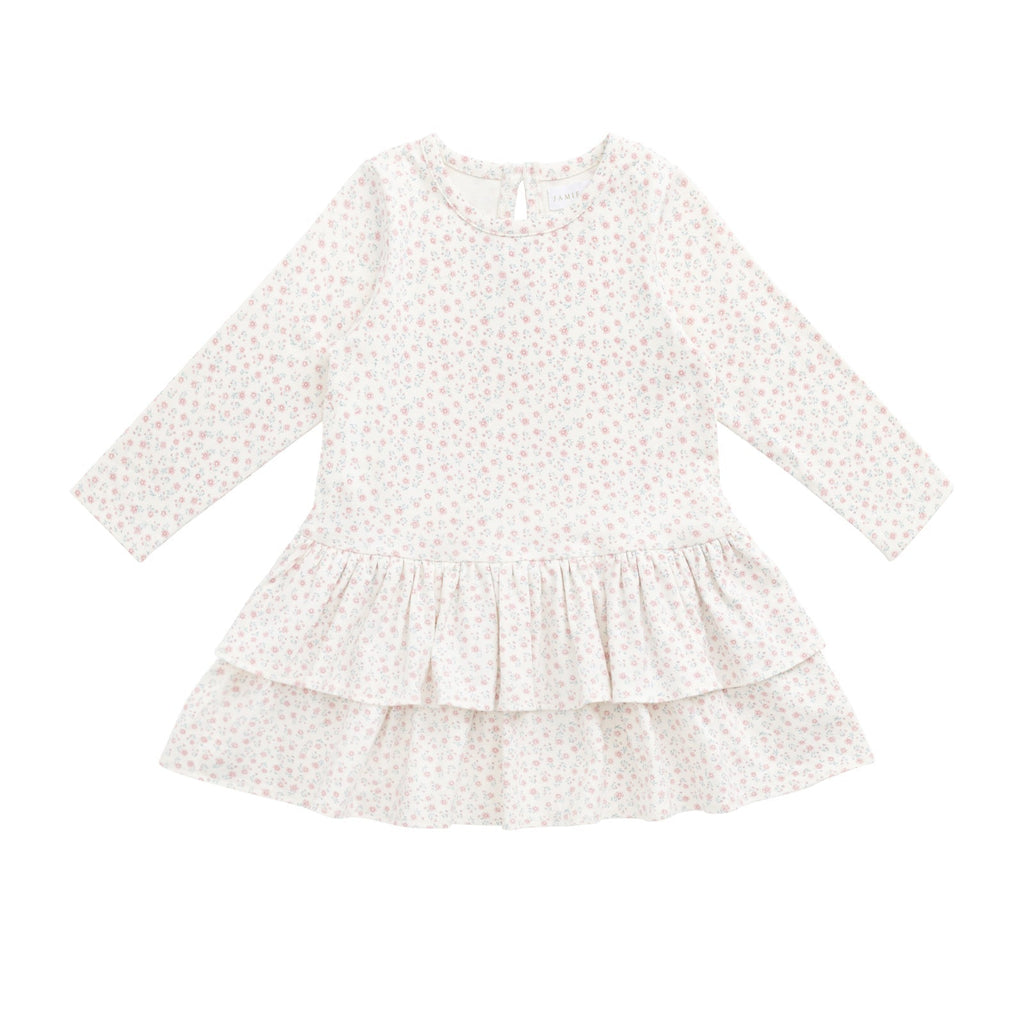 Organic Cotton Fayette Dress || Posy Garden Pink