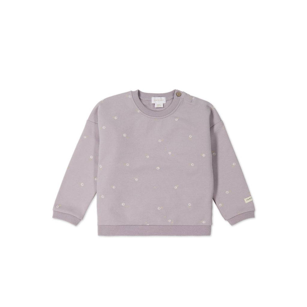 Organic Cotton Bobbie Sweatshirt || Annie Ditzy Violet Ice