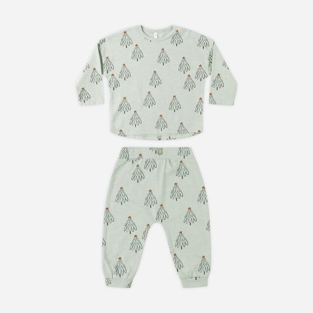 Long Sleeve Tee + Pant Set || Trees