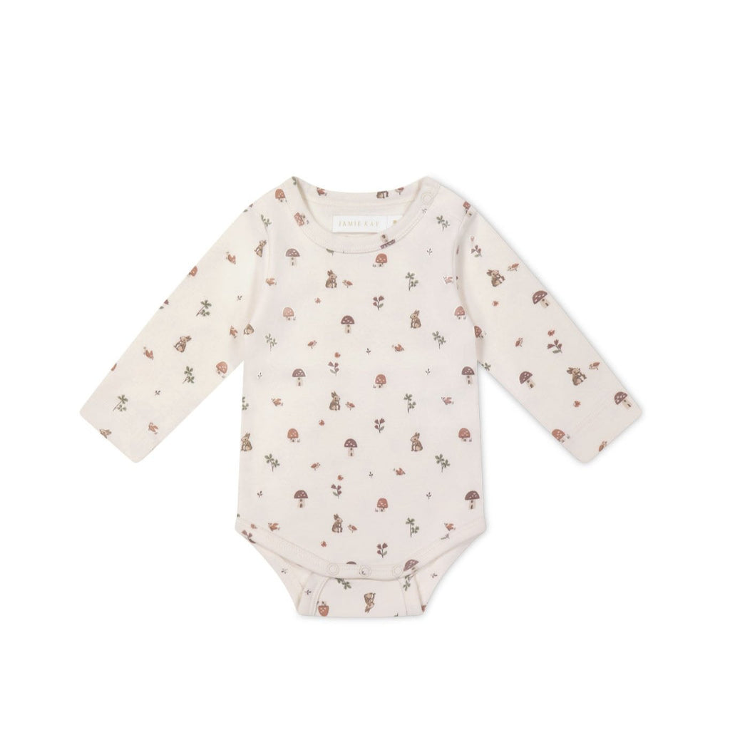 Organic Cotton Long Sleeve Bodysuit || Foraging Friends