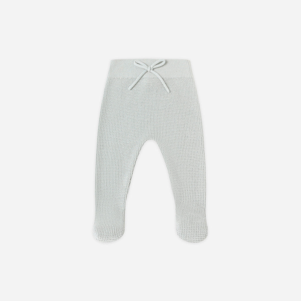 Footed Knit Pant || Ice Blue