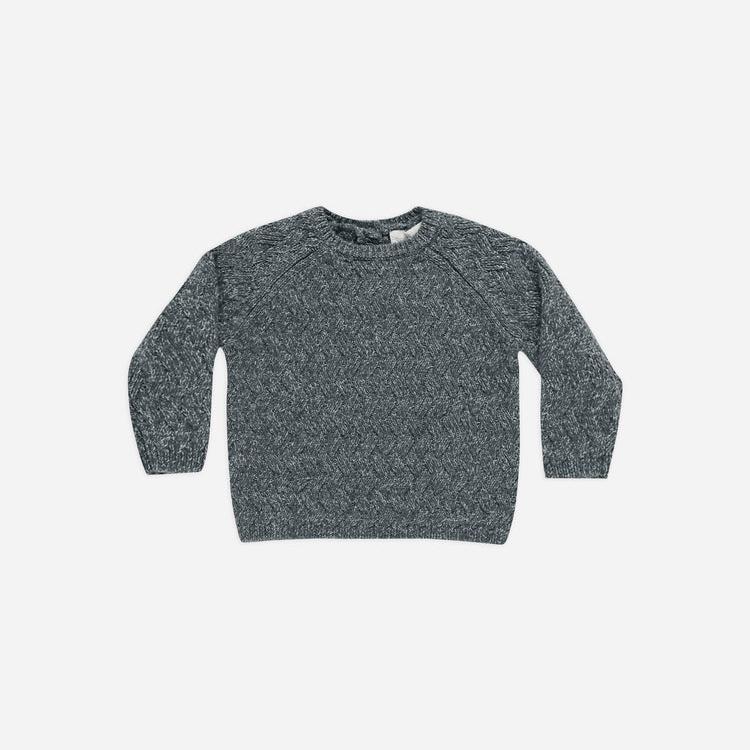 Knit Sweater || Heathered Indigo