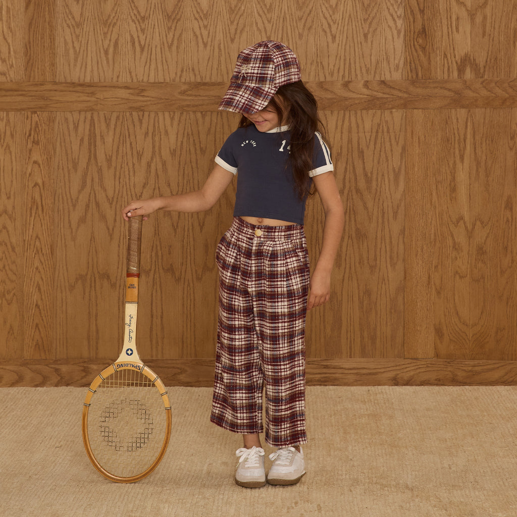 Brooklyn Trouser || Burgundy Plaid