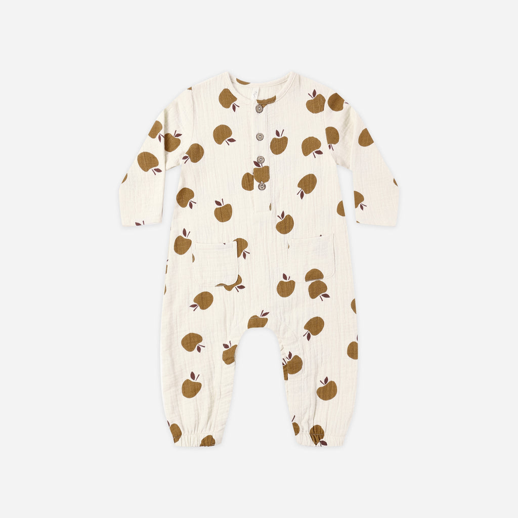 Long Sleeve Woven Jumpsuit || Golden Apples