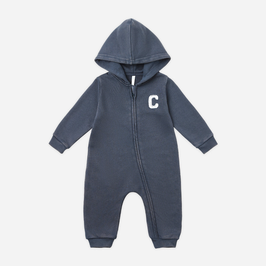 Hooded Jumpsuit || Navy