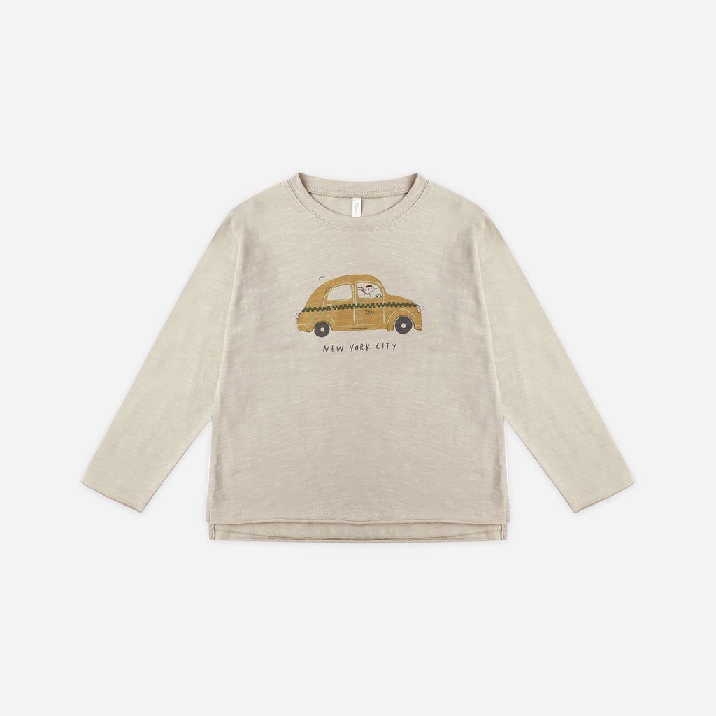 Raw Edge Long Sleeve Tee || Taxi