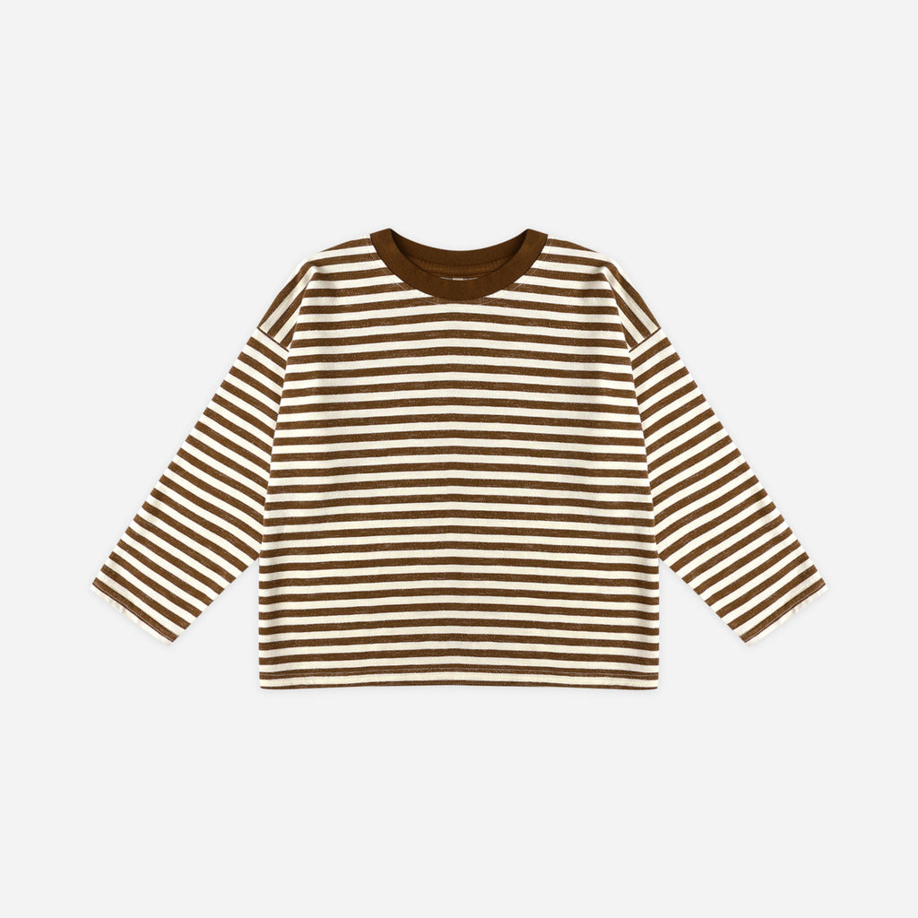 Camden Long Sleeve Tee || Brown Stripe