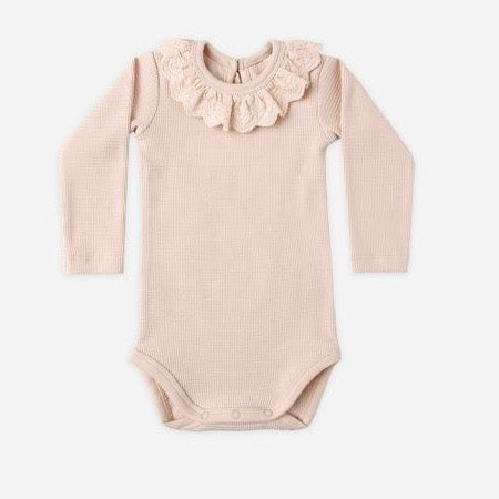 Ruffle Collar Bodysuit || Antique
