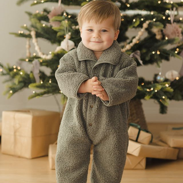 Shearling Jumpsuit || Forest