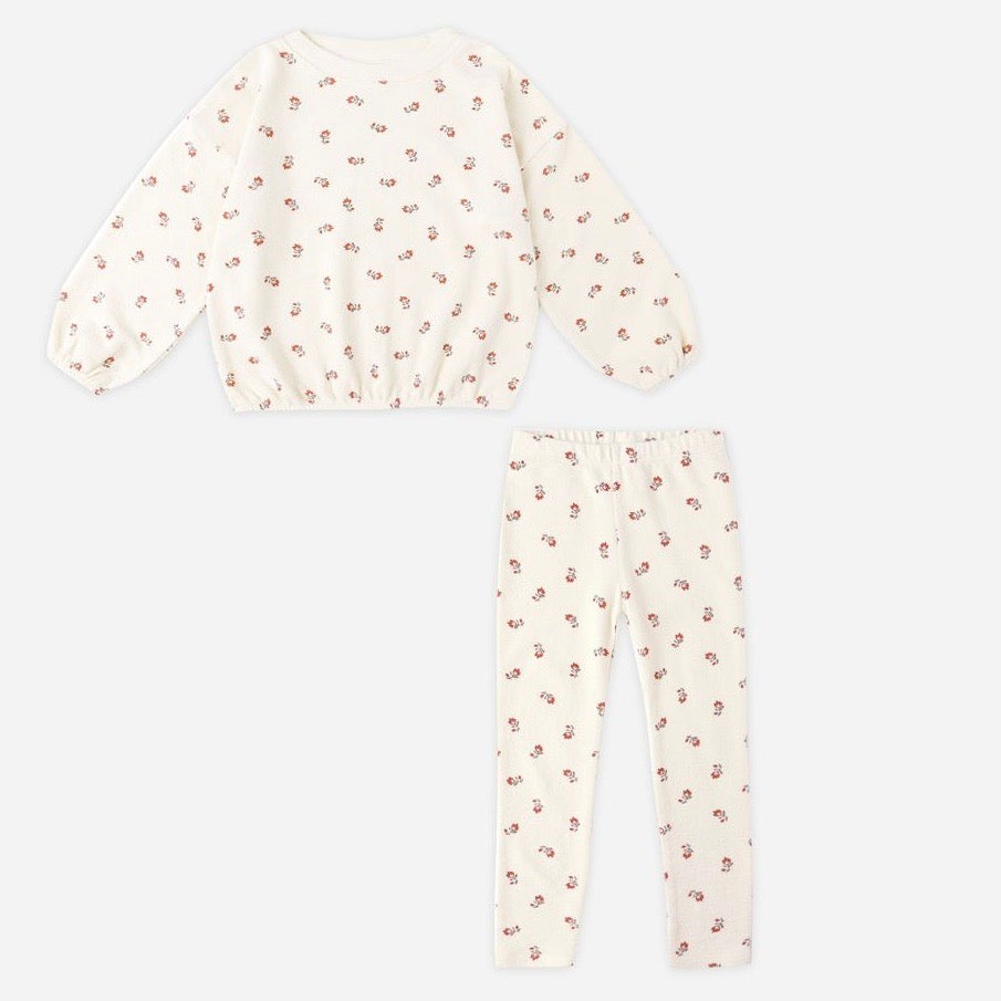 Spongey Knit Set || Ruby Ditsy