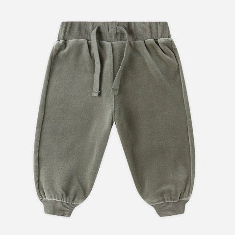 Velour Relaxed Sweatpant || Forest