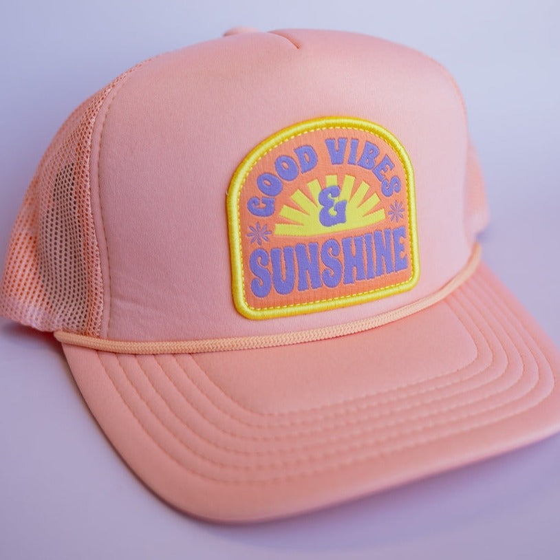 Adult Good Vibes & Sunshine Trucker Hat