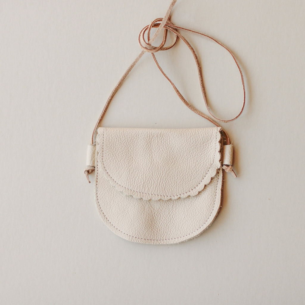 Toddler Scalloped Leather Bag