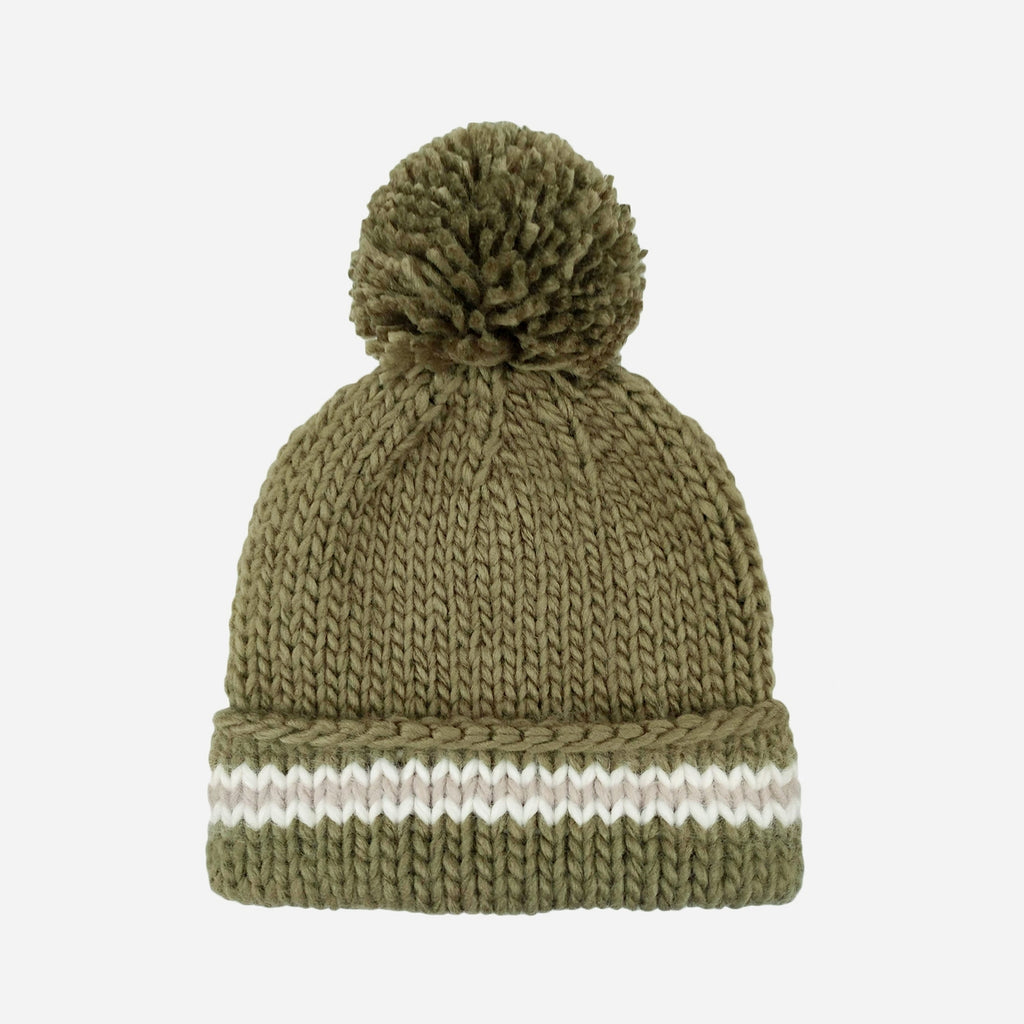 Varsity Knit Pom Pom Hat