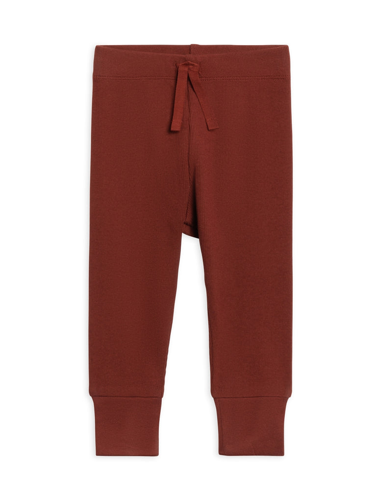 Charlie Ribbed Joggers || Garnet