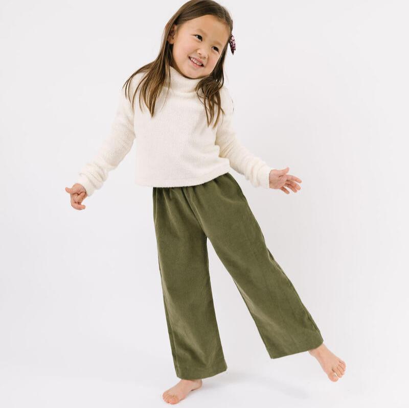 Corduroy Gaucho Pant || Olive