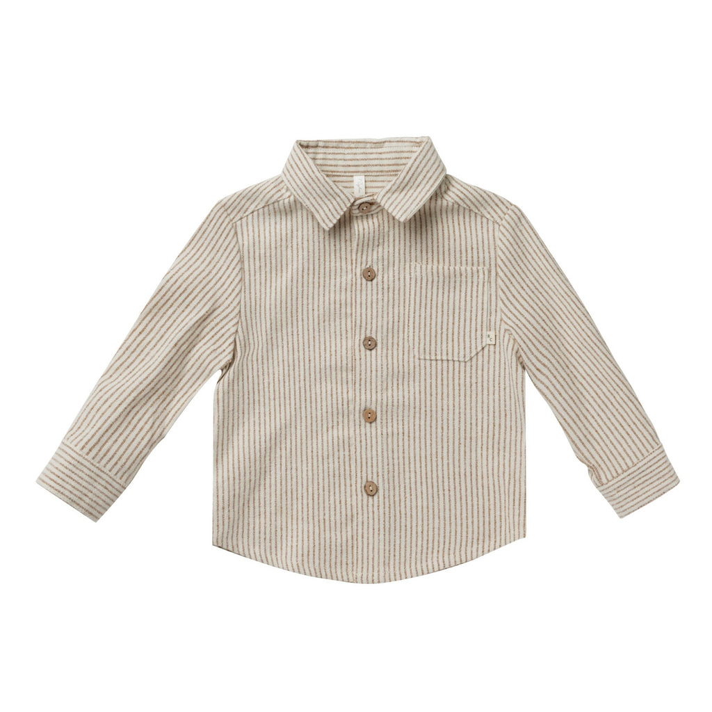 Collared Long Sleeve Shirt || Brass Stripe