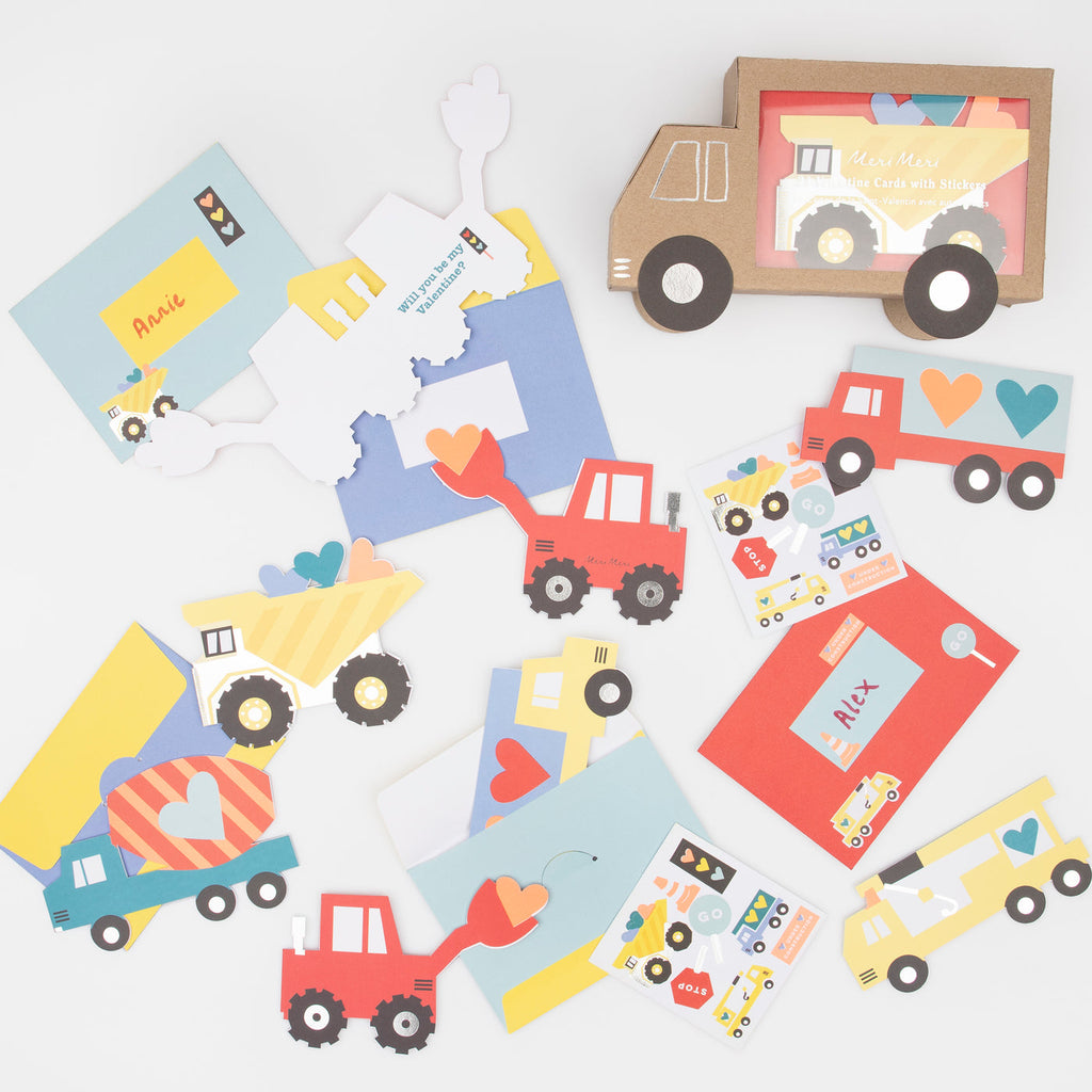 Truck Valentine's Card Set