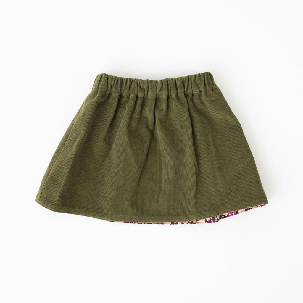 Reversible Skirt || Olive Plumrose