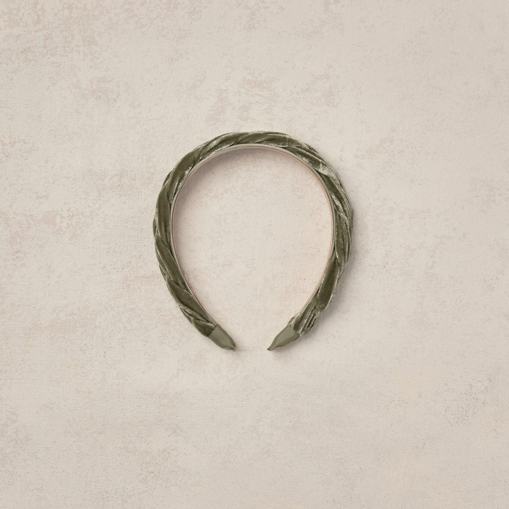 Velvet Braided Headband || Pine