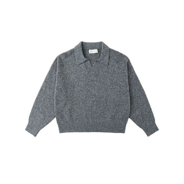 Collared Sweater || Heathered Grey