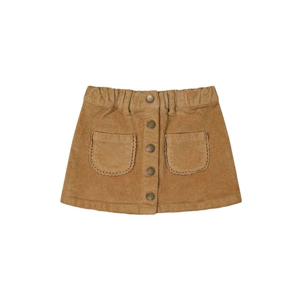 Elodie Cord Skirt || Caramel Cream