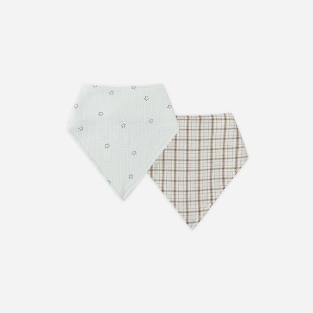 Bandana Scarf, 2 Pack || Blue Plaid, Twinkle