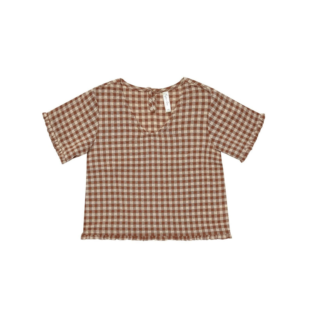 Rory Top || Brown Gingham