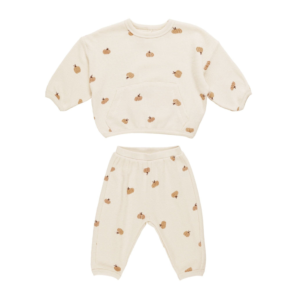 Waffle Slouch Set || Pumpkins